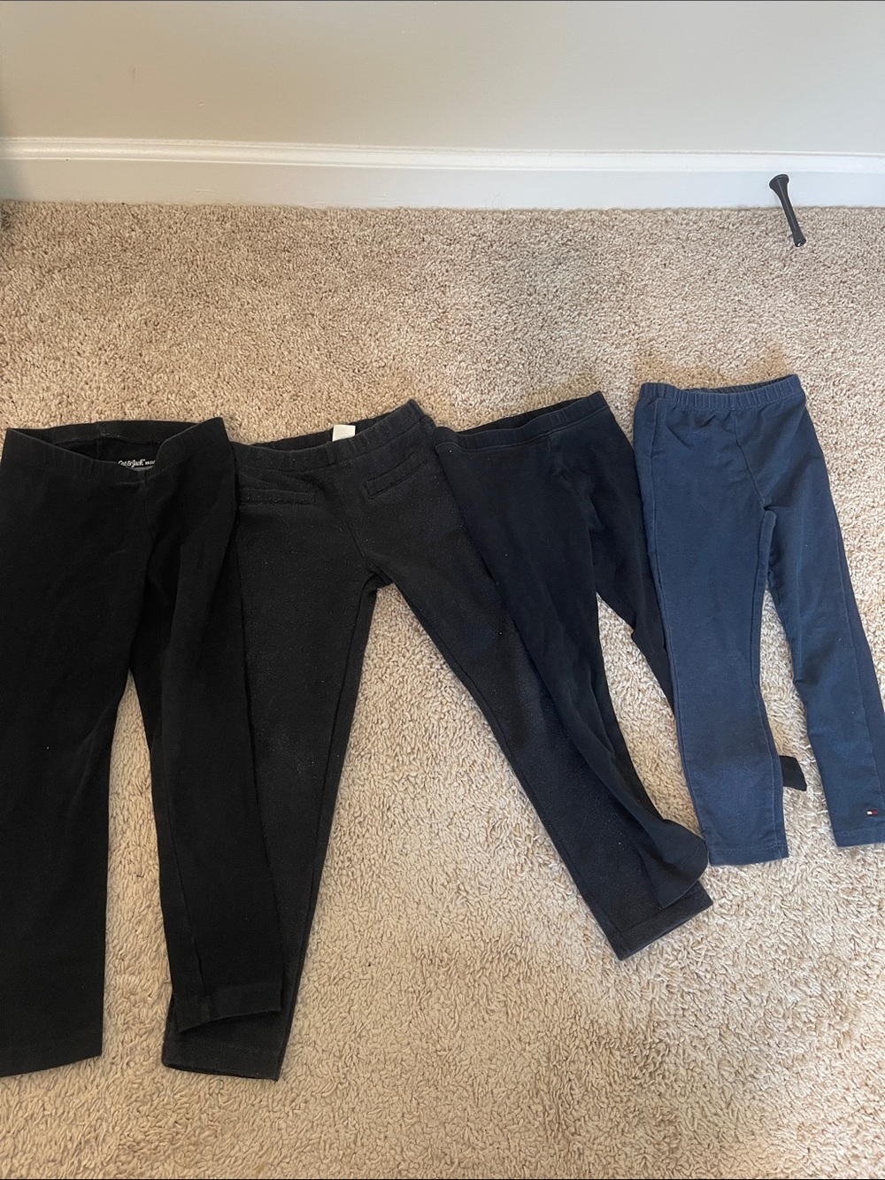 Mixed Girls 4t Legging Bundle in Black and Navy